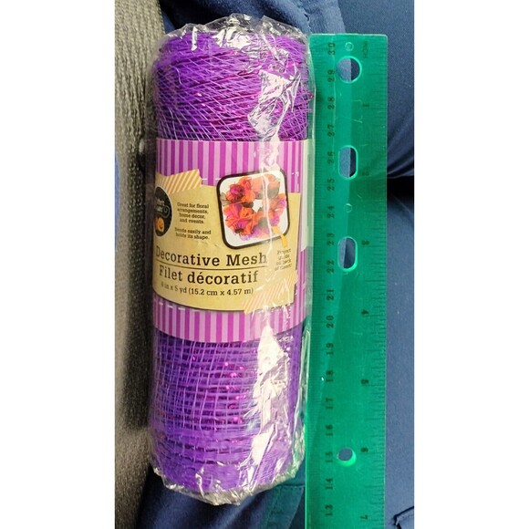 Crafters Square Royal Purple 6 in x 5 yds Halloween Decorative Mesh Crafting DIY - Picture 13 of 13